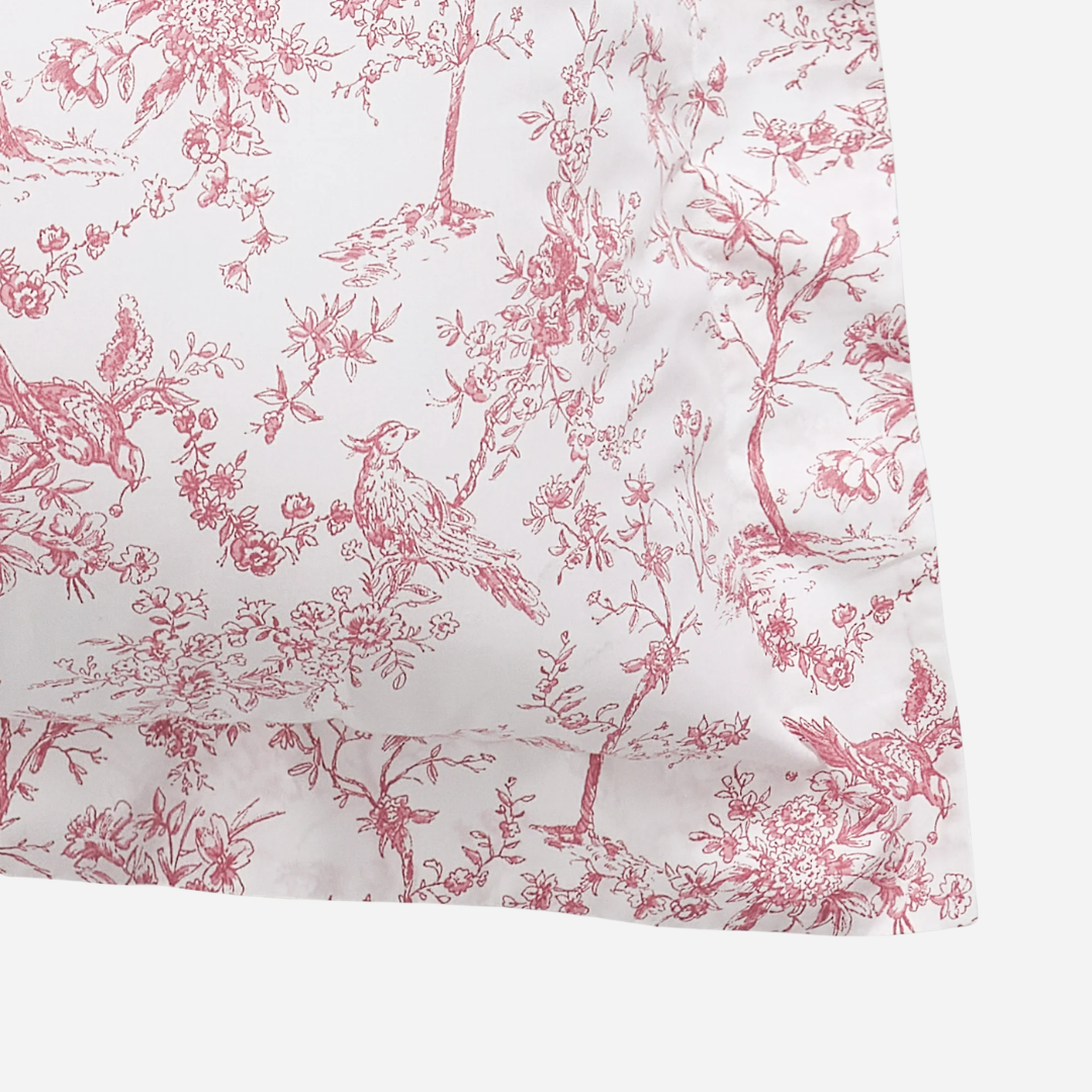 Luxe Premium Percale Euro Sham in Pink Timeless Toile