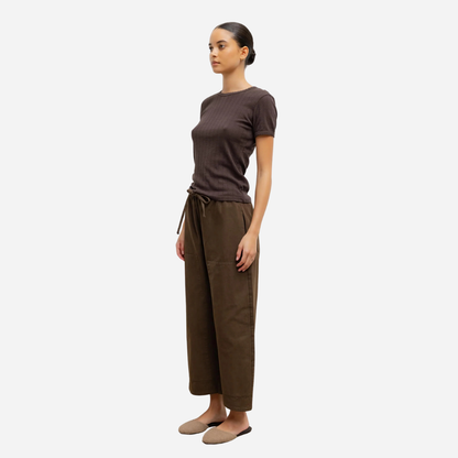 Pointelle Cotton Slim Fit Tee