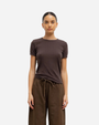 Pointelle Cotton Slim Fit Tee