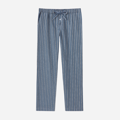 Unisex Striped Cotton Boyfriend Pant