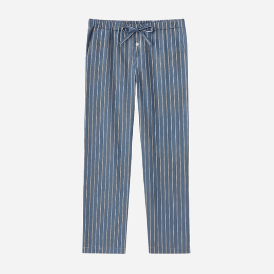 Unisex Striped Cotton Boyfriend Pant