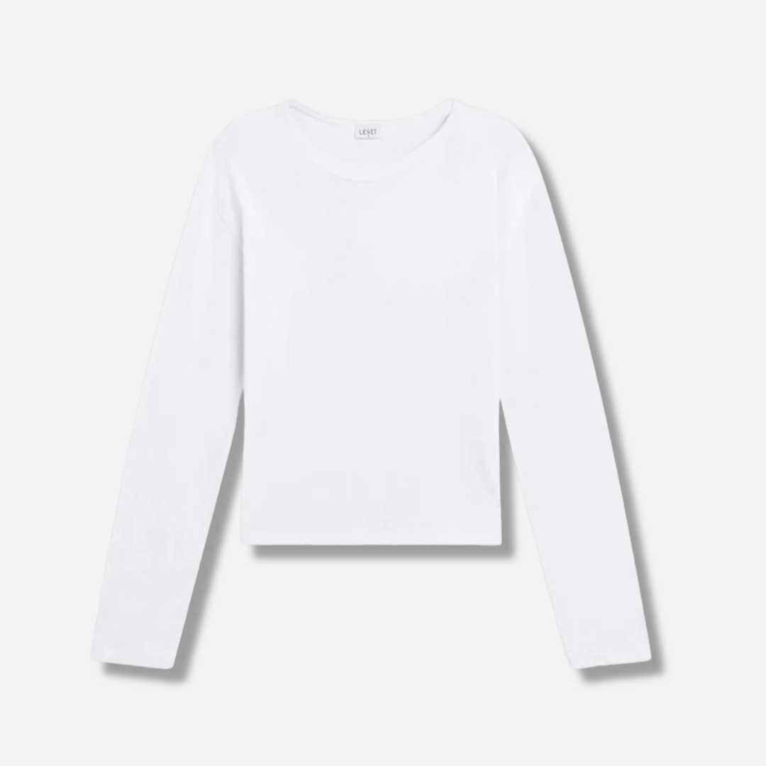 Margo Cotton Long Sleeve Crewneck Tee