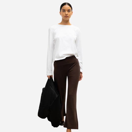 Margo Cotton Long Sleeve Crewneck Tee