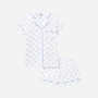 Women's Pima Short Sleeve Short Set in Something Blue Bows