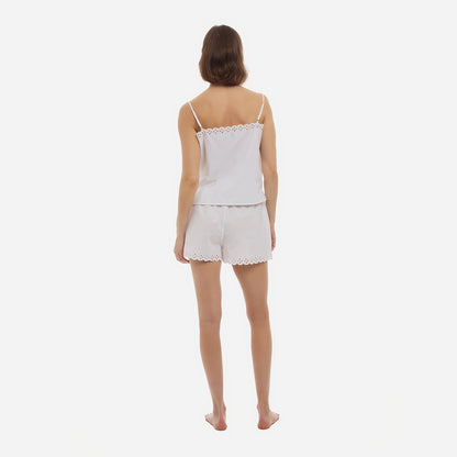 Cotton Poplin Eyelet Short