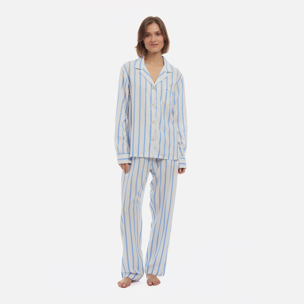 Striped Tencel™ Long PJ Set