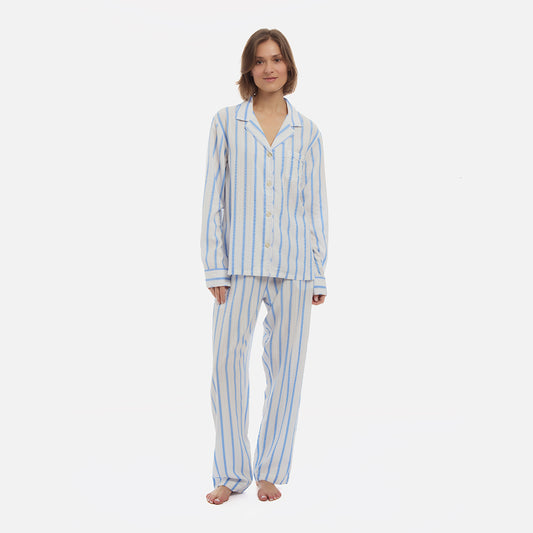 Striped Tencel™ Long PJ Set