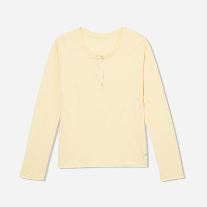 Organic Pima Cotton Long Sleeve Henley