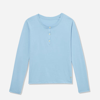 Organic Pima Cotton Long Sleeve Henley