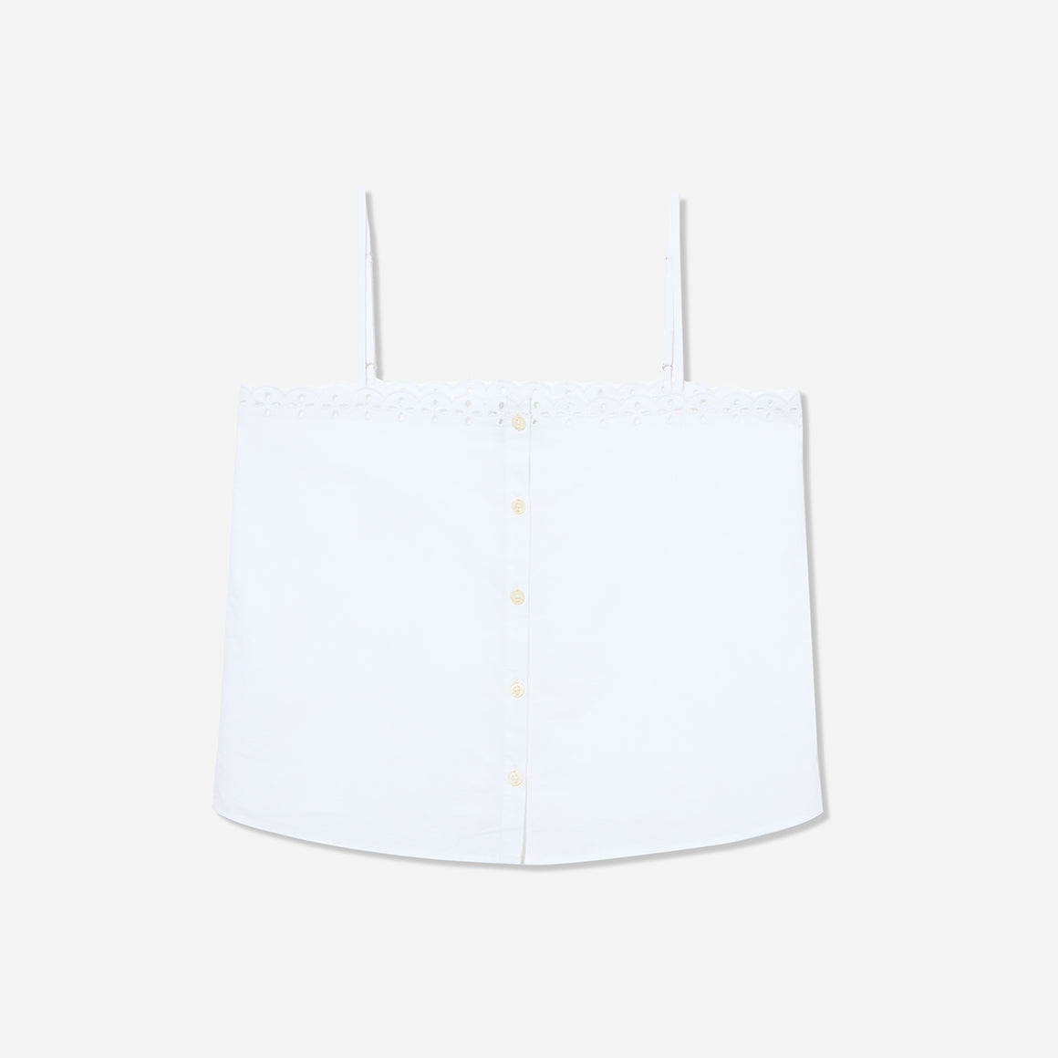 Cotton Poplin Eyelet Top