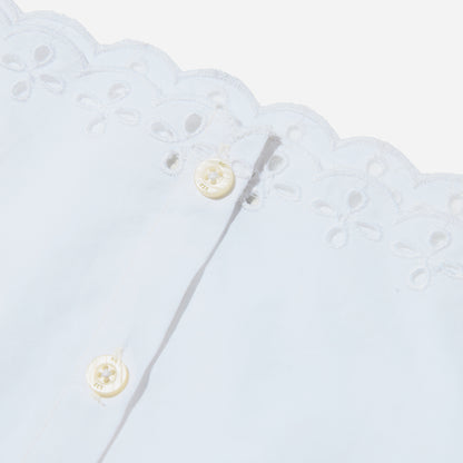 Cotton Poplin Eyelet Top