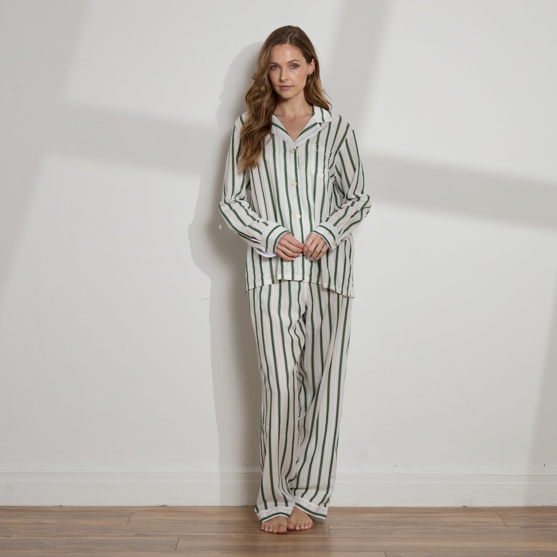 Striped Tencel™ Long PJ Set