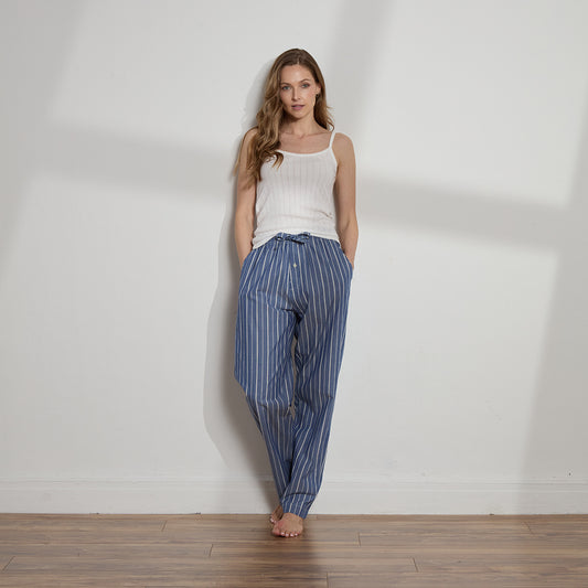 Unisex Striped Cotton Boyfriend Pant