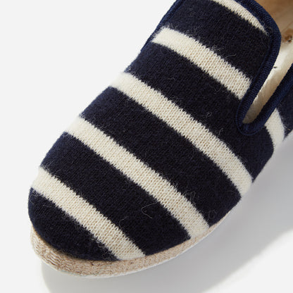 Men's Striped Wool Slippers