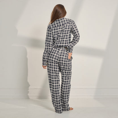 Brushed Flannel Plaid Long PJ Set