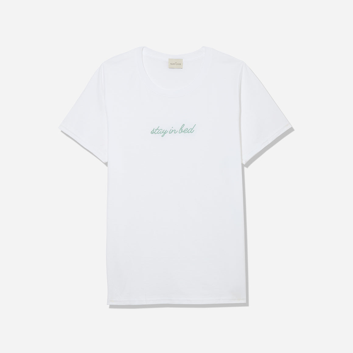 Embroidered Stay In Bed Tee