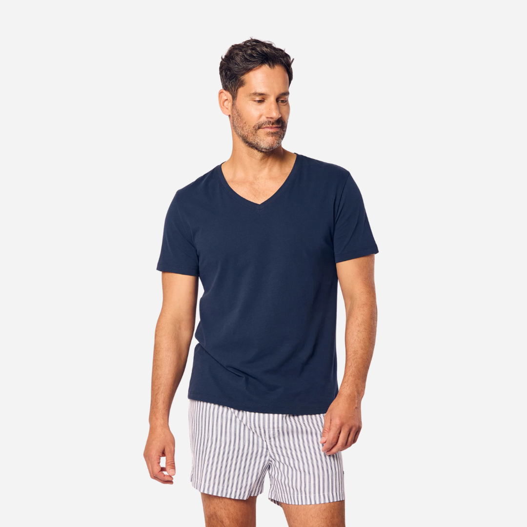 Men's Twill 3 Pack Boxers in Navy