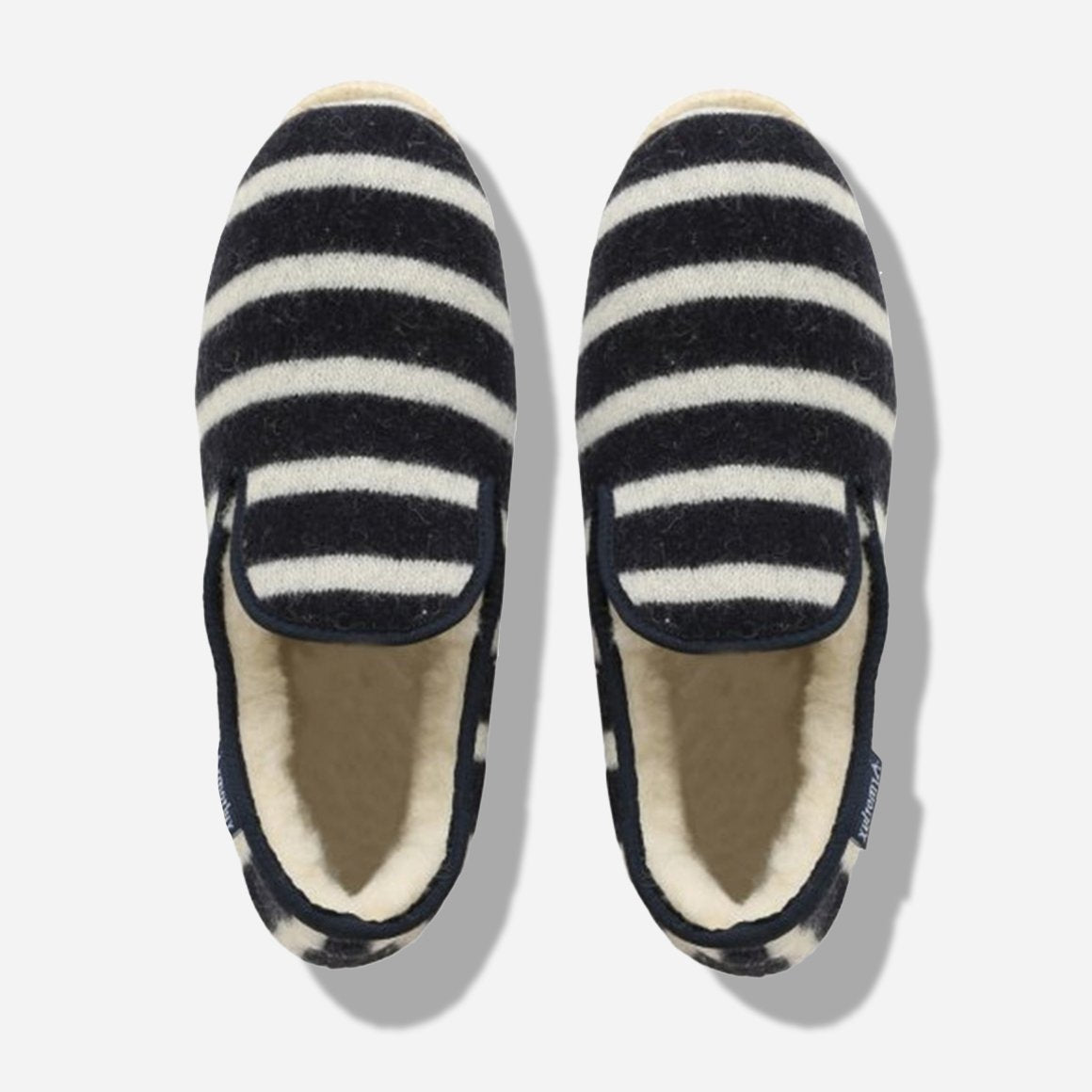 Women's Striped Wool Slippers