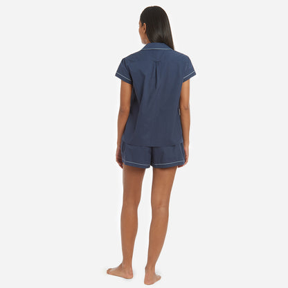 Organic Cotton Poplin Short Sleeve Long PJ Set – The Sleep Code