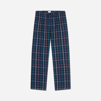 These pajama bottoms feature convenient side pockets, and the elastic waistband with self ties provides a custom fit. The relaxed cut allows for ease of movement, ensuring you stay comfortable and unrestricted as you unwind or go about your morning routine.