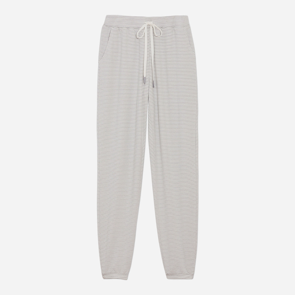 These cozy jogger pants feature a relaxed fit and an elastic waistband with an adjustable drawstring to provide a customized and secure fit. Detailed with a classic yarn-dyed stripe, these stylish lounge pants are a wind-down must have.