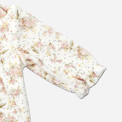 Floral Velour Pajama Onesie