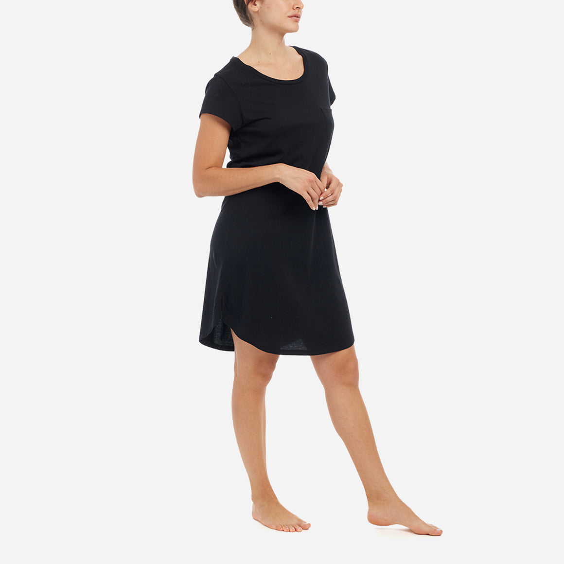The Carissa Sleep Shirt features a classic silhouette with a modern twist. Its relaxed fit allows for ease of movement, while the tailored details and delicate trim add a touch of sophistication to your sleepwear. The longer knee-length provides coverage and comfort, making it an ideal choice for lounging around the house in style.