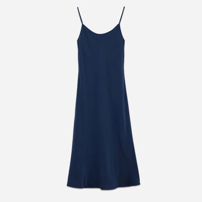 washable silk midi slip dress Midi Slip Dress with Side Slit MICHELLE JONAS